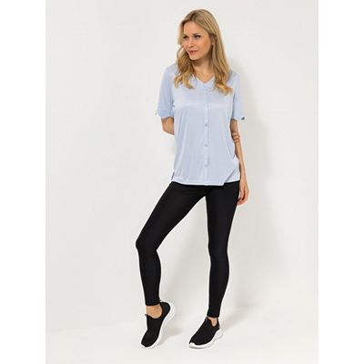 Thumbnail - JERYMOOD HOMEWEAR Shirt, 1/2-Arm V-Ausschnitt Wellenkanten uni