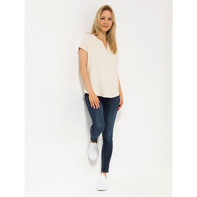 VIA MILANO Bluse überschnittene Schulter figurumspielend