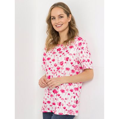 Thumbnail - IN-PRINT Shirt 1/2-Arm Rundhalsausschnitt Blumendruck