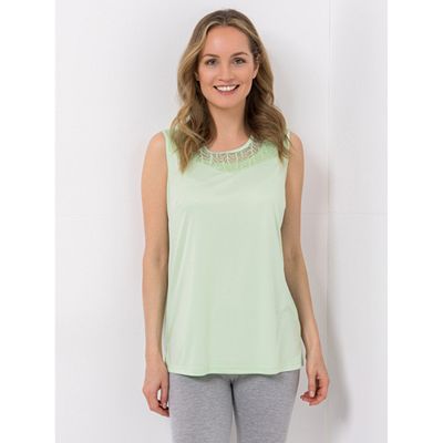 Thumbnail - JERYMOOD HOMEWEAR Top, ohne Arm Mikrofaser Rundhalsausschnitt mit Spitzendetails