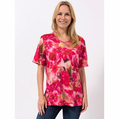 Thumbnail - IN-PRINT Shirt, 1/2-Arm V-Ausschnitt Seitenschlitze leger-weit