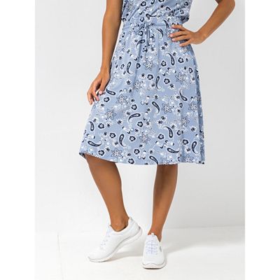 DENIM & CO. Rock, kniebedeckend Rundumdehnbund figurumspielend mit ECOVERO Viskose