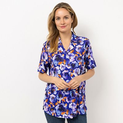 Thumbnail - IN-PRINT Bluse, 1/2-Arm Hemdkragen geknöpft Leger weit