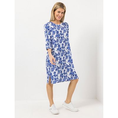 Thumbnail - IN-PRINT Kleid Rundhalsausschnitt 3/4-Arm Blumendruck