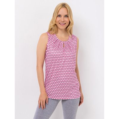 Thumbnail - JERYMOOD HOMEWEAR Top, ohne Arm Mikrofaser Allover-Print Raffung am Ausschnitt