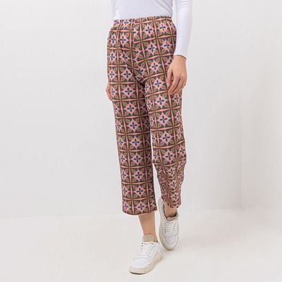 IN-PRINT Hose 7/8-Länge Allover-Druck Rundumdehnbund Lockere Passform