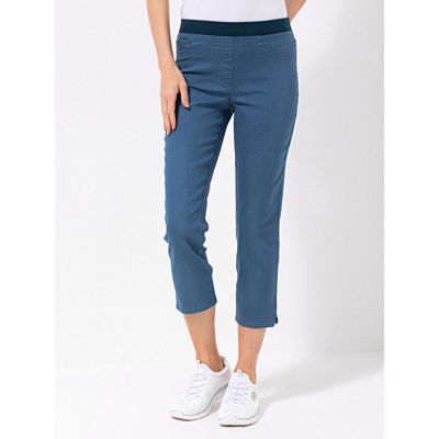 Thumbnail - VIA MILANO Jeggings, 7/8-Länge Rundumdehnbund Stickerei Via Milano Logo