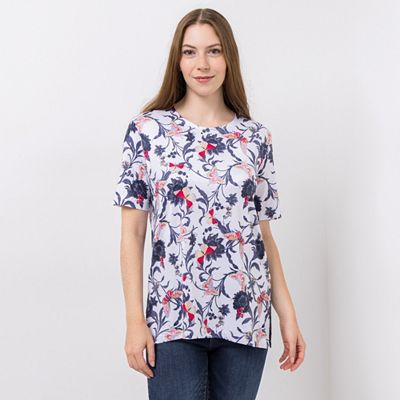 Thumbnail - IN-PRINT Shirt 1/2-Arm Allover-Druck Rundhalsausschnitt Seitenschlitze