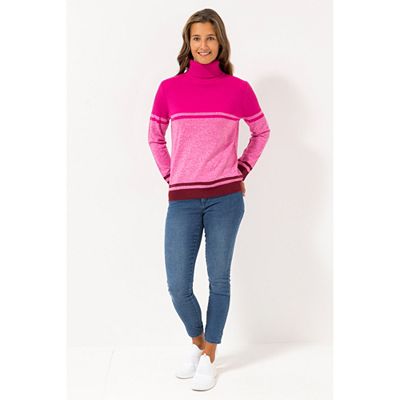 Thumbnail - CASHMASOFT Pullover, 1/1-Arm Cashmeregriff Rollkragen Kontraststreifen