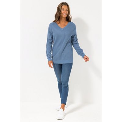 CASHMASOFT Pullover, 1/1-Arm Cashmeregriff V-Ausschnitt Strukturstrick