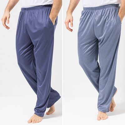 Thumbnail - MEN'S TOUCH 2 Hosen, 1/1-Länge Mikrofaser Jersey Rundumdehnbund 1x bedruckt, 1X uni