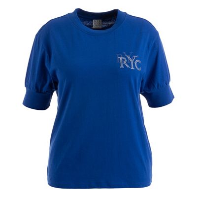 ROCK YOUR CURVES by Angelina K. Shirt, 1/2-Arm Rundhalsausschnitt Strass-Detail