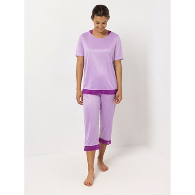 Thumbnail - LITTLE ROSE Pyjama-Set Mikrofaser Shirt, 1/2-Arm Hose, 7/8-Länge