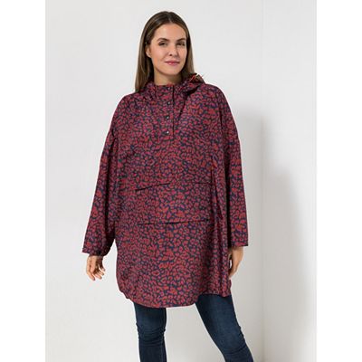 DENIM & CO. Regencape, 1/1-Arm Kapuze aufgesetzte Tasche leger weit - Oversize