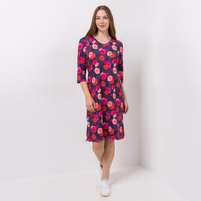 Thumbnail - IN-PRINT Kleid 3/4-Arm V-Ausschnitt Winterware