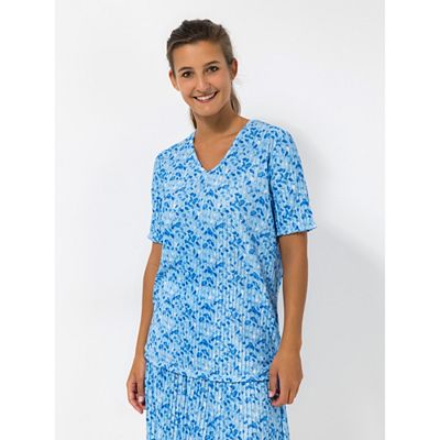 Thumbnail - JERYMOOD HOMEWEAR Shirt, 1/2-Arm Mikrofaser V-Ausschnitt Plissee