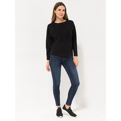 Thumbnail - LOVELY SISTERS® Pullover, 1/1-Arm Rundhalsausschnitt Fledermausärmel Mittelnaht