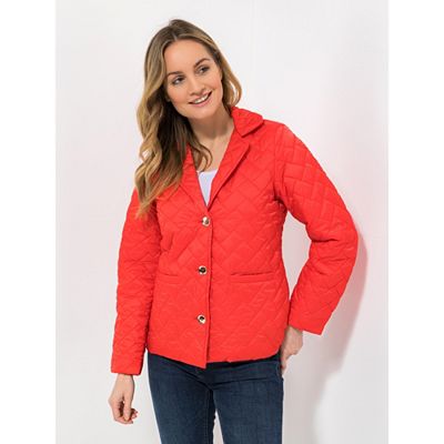 VIA MILANO Steppjacke, 1/1-Arm Reverskragen Leistenttaschen Knopfleiste