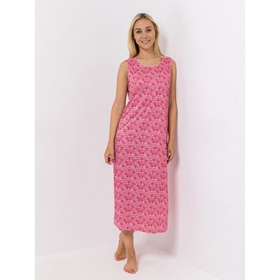 JERYMOOD HOMEWEAR Maxi-Kleid, ohne Arm Mikrofaser Seitenschlitze wadenumspielend