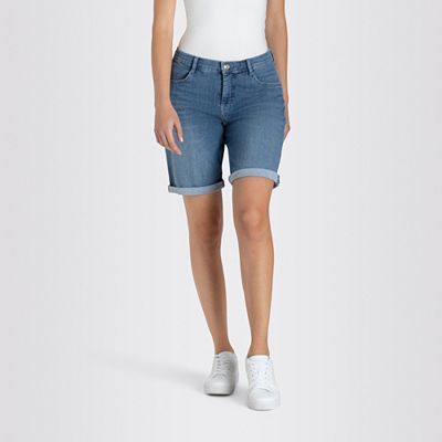 MAC Jeansshorts Shorty Straight Fit 5-Pocket mit normaler Leibhöhe