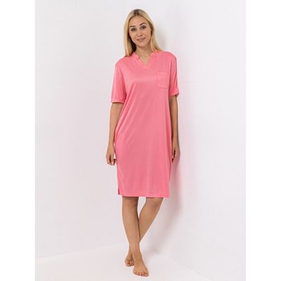 Thumbnail - JERYMOOD HOMEWEAR Kleid, 1/2-Arm Mikrofaser Zierausschnitt Brusttasche