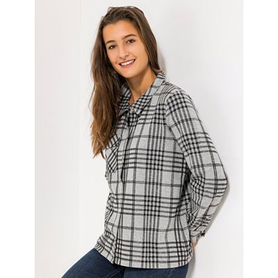 Thumbnail - DENIM & CO. Hemdbluse, 1/1-Arm Hemdblusenkragen Brusttasche Druckknopfleiste