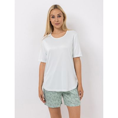 Thumbnail - JERYMOOD HOMEWEAR Pyjama Set, 1/2-Arm Shorts Mikrofaser uni&bedruckt