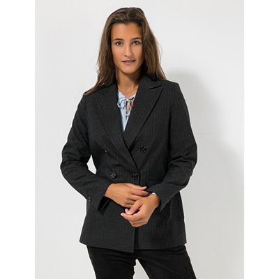 BASLER® Longblazer, 1/1-Arm Nadelstreifen Taillenabnäher Schulterpolster