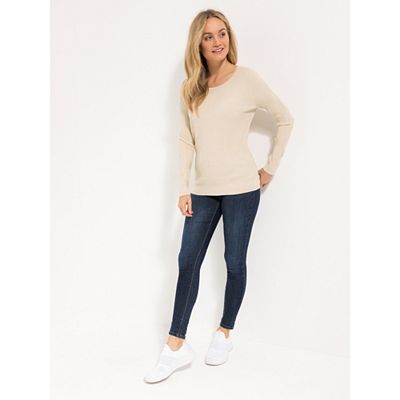 Thumbnail - VIA MILANO Pullover, 1/1-Arm Rundhalsausschnitt Strukturstrick figurbetont
