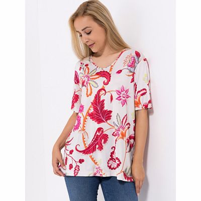 Thumbnail - IN-PRINT Shirt, 1/2-Arm V-Ausschnitt Seitenschlitze leger-weit