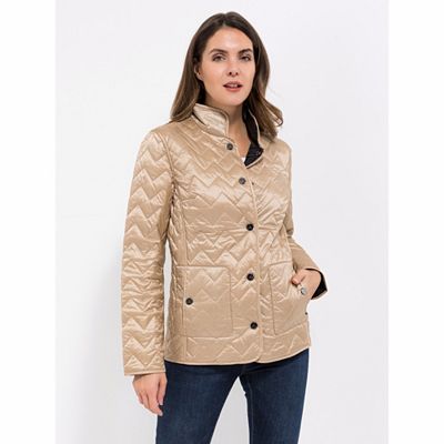 BASLER® Wendesteppjacke 1/1-Arm, zweifarbig Stehkragen Druckknopfleiste