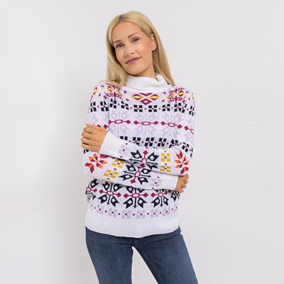 Thumbnail - CASHMASOFT Pullover Rollkragen Cashmeregriff Jacquard