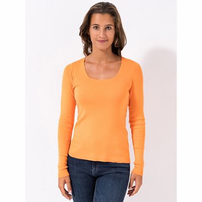 VIA MILANO Pullover, 1/1-Arm Rippenstrick Carré-Ausschnitt figurbetont