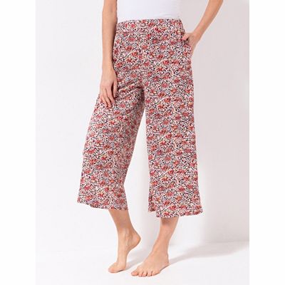 JERYMOOD HOMEWEAR Hose, 7/8-Länge Mikrofaser Rundumdehnbund bedruckt