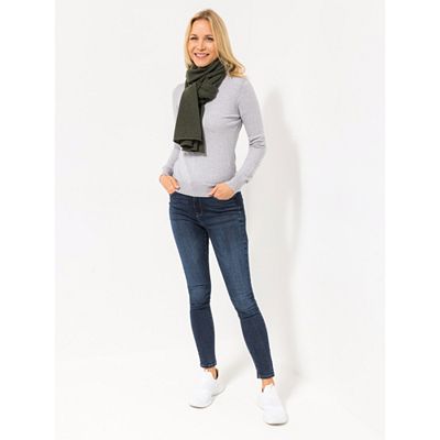 VIA MILANO Schal mit Rollrand 180 x 36 cm 100% Kaschmir