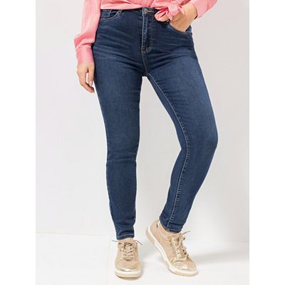 VIA MILANO Jeanshose 5 Pocket Style knöchellang schmales Bein