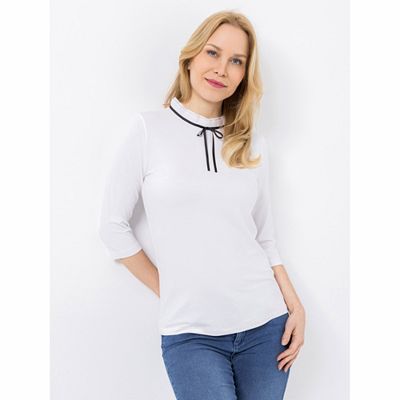 VIA MILANO Shirt, 3/4-Arm Schleifen-Detail figurumspielend