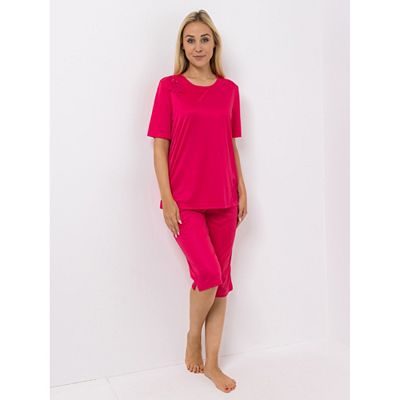 Thumbnail - LITTLE ROSE Pyjama-Set Mikrofaser Shirt, 1/2-Arm Caprihose
