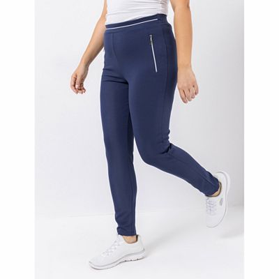 DENIM & CO. Schlupfhose knöchellang Rundumdehnbund Kordelbund