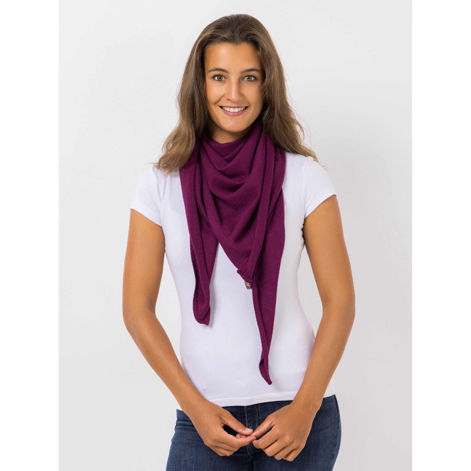 VIA MILANO Dreiecksschal Rollkante Made in Italy