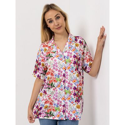 Thumbnail - IN-PRINT Bluse 1/2-Arm Knopfleiste Blumendruck