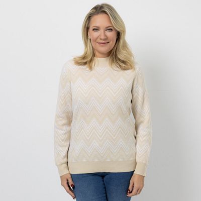 CASHMASOFT Pullover Stehkragen Cashmeregriff Jacquard