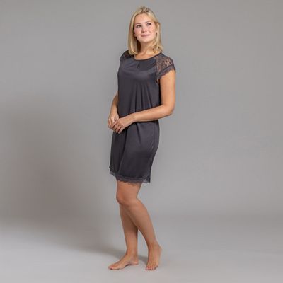 LITTLE ROSE Bigshirt Flügelärmel mit Spitze Raffung