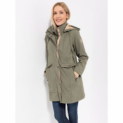 CENTIGRADE Softshelljacke 2-Wege-Zipper Kapuze Taschen