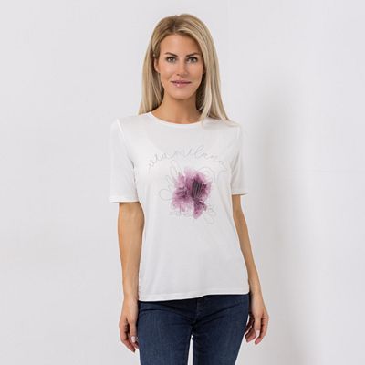 VIA MILANO Shirt, 1/2-Arm Rundhalsausschnitt platzierter Druck figurumspielend