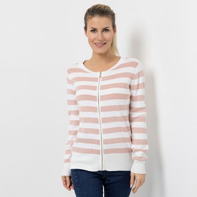 CASHMASOFT Cardigan Rundhalsausschnitt Cashmeregriff Reißverschluss