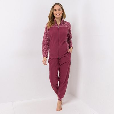 POLARSTERN Hausanzug Mikrofaser Fleece Jacke & Hose Druckdetails