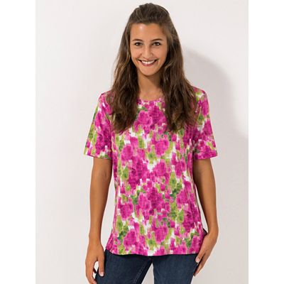 Thumbnail - IN-PRINT Shirt, 1/2-Arm Rundhalsausschnitt Seitenschlitze grafischer Druck