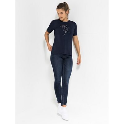 VIA MILANO Shirt, 1/2-Arm Rundhalsausschnitt 95% ECOVERO™ Viskose figurumspielend