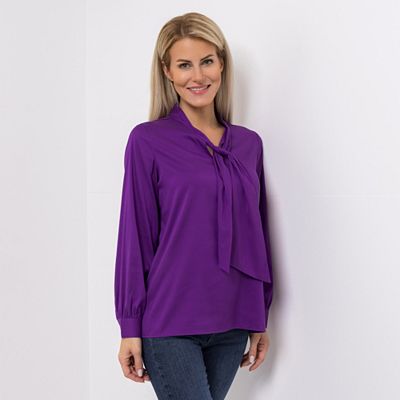 VIA MILANO Bluse, 1/1-Arm Schluppe Manschetten figurumspielend